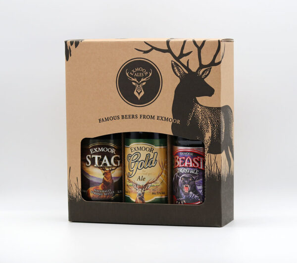 Gift box with three bottles of ale