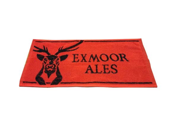 Exmoor Ales Red and Black Bar Towel