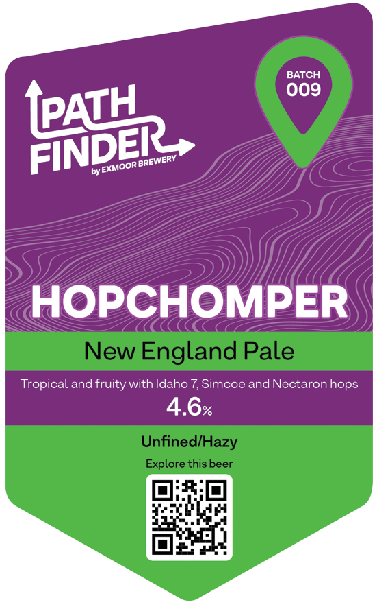 Pump clip of Hopchomper beer