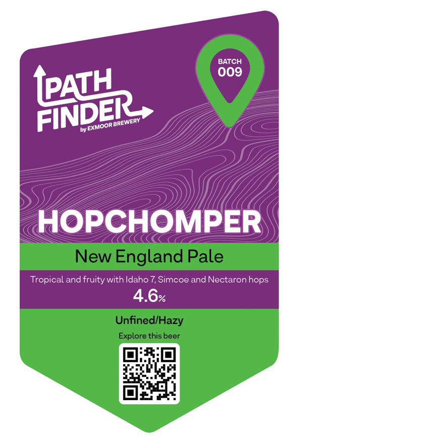 Pump clip of Hopchomper beer