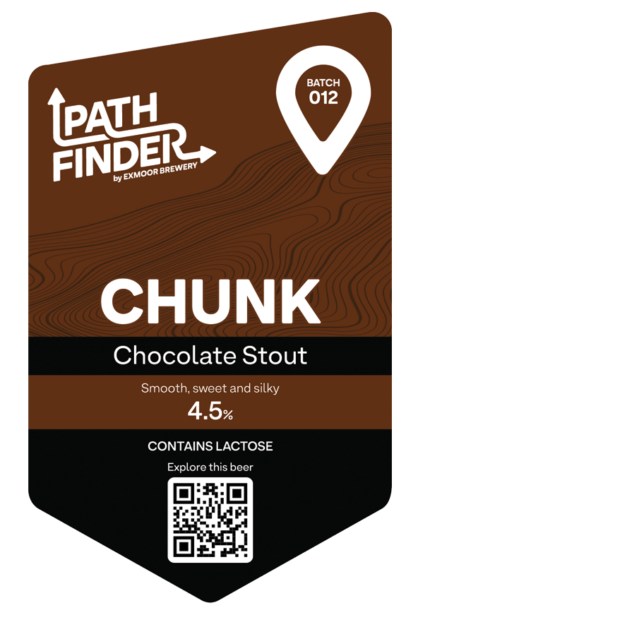 Chunk, 4.5% chocolate stout pump clip