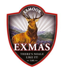Exmoor Ales Exmas 5.0% ABV pump clip